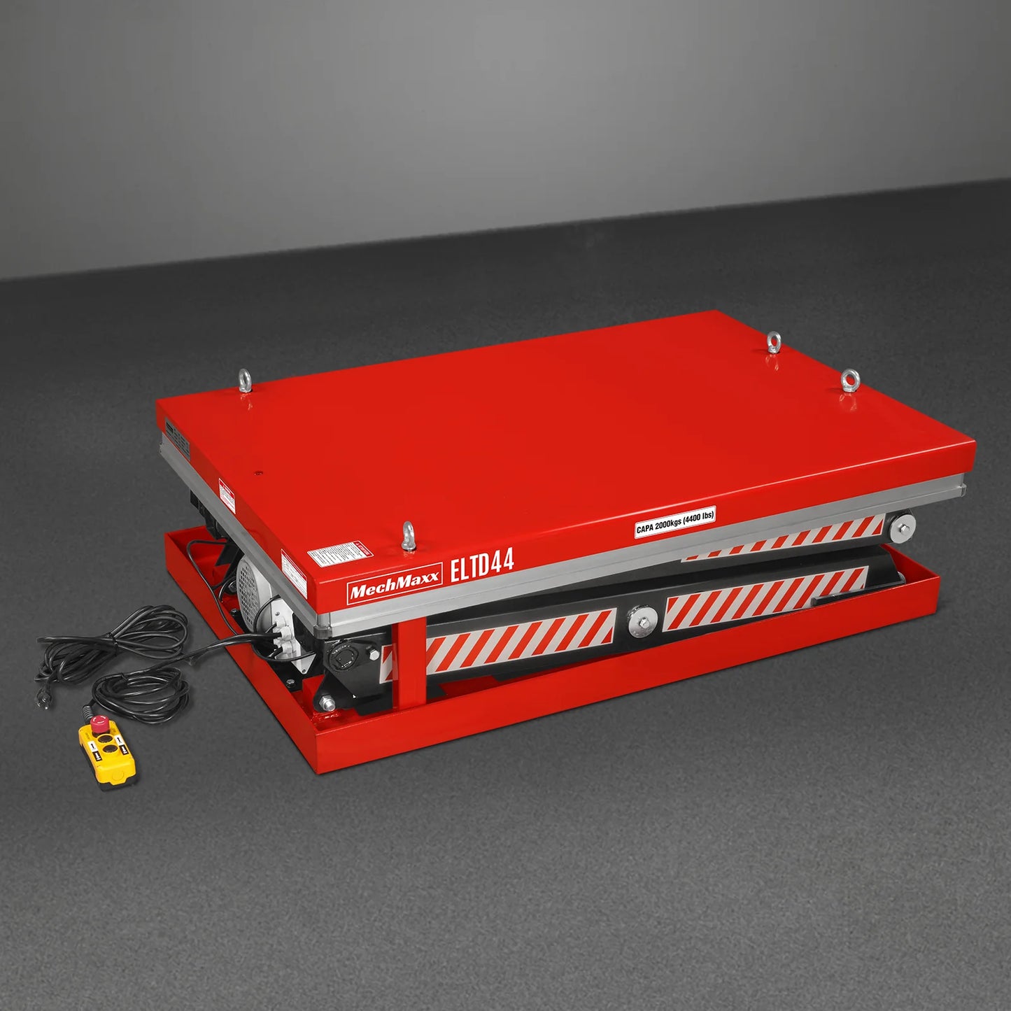 4400lbs Capacity Stationary Electric Hydraulic Double Scissor Lift Table, 51.2” x 33.5” Platform, 70.1” Lift Height, UL Certified Motor, ELTD44