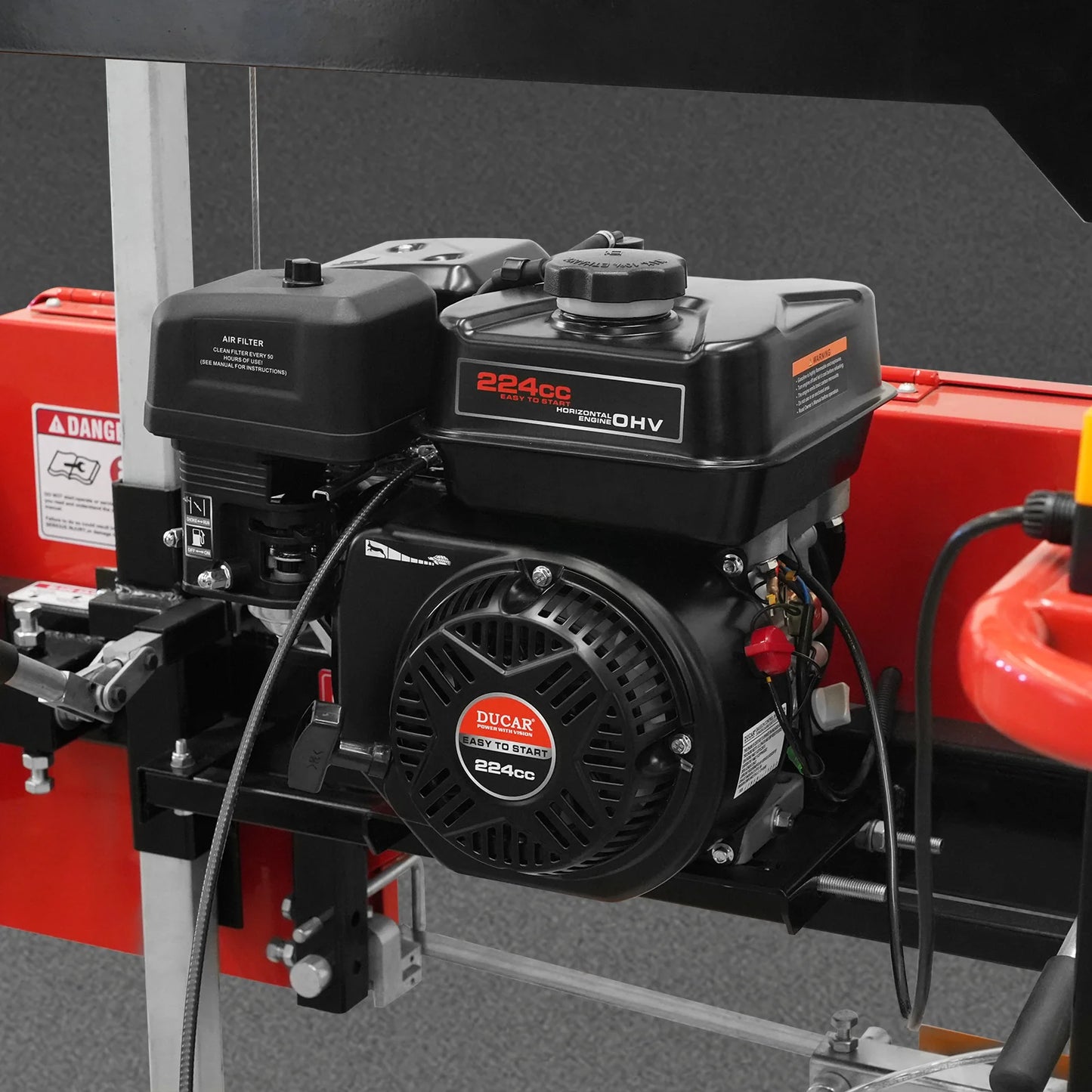 22" Portable Sawmill, 224cc 7HP DUCAR Gasoline Engine, 20" Board Width, 13' Track Length , SM-22