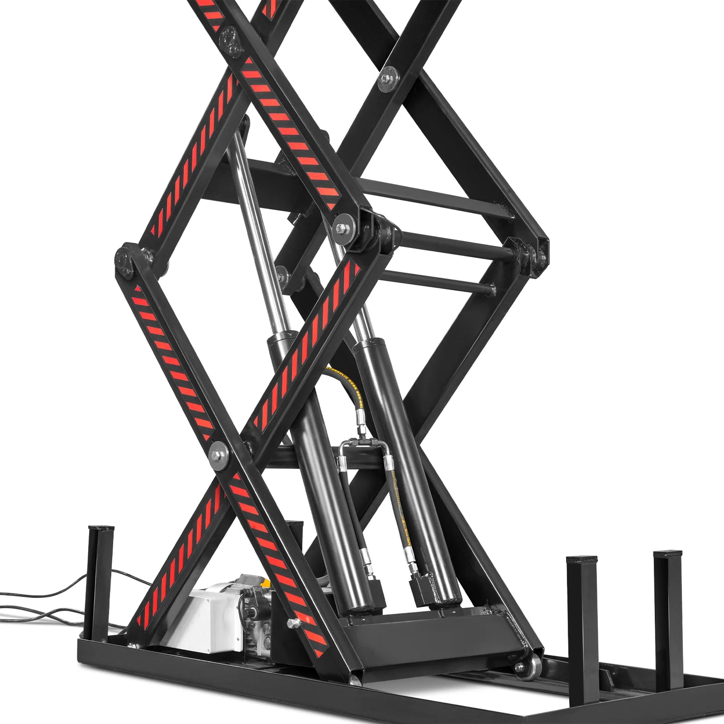 2200 lbs Capacity Stationary Electric Hydraulic Double Scissor Lift Table – 51.2" x 32.3" Platform, 70.1" Lift Height, UL Certified Motor, ELTD22