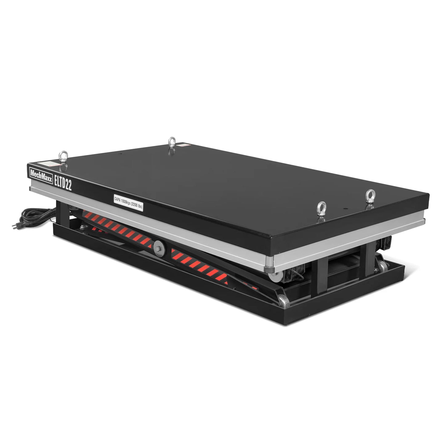 2200 lbs Capacity Stationary Electric Hydraulic Double Scissor Lift Table – 51.2" x 32.3" Platform, 70.1" Lift Height, UL Certified Motor, ELTD22