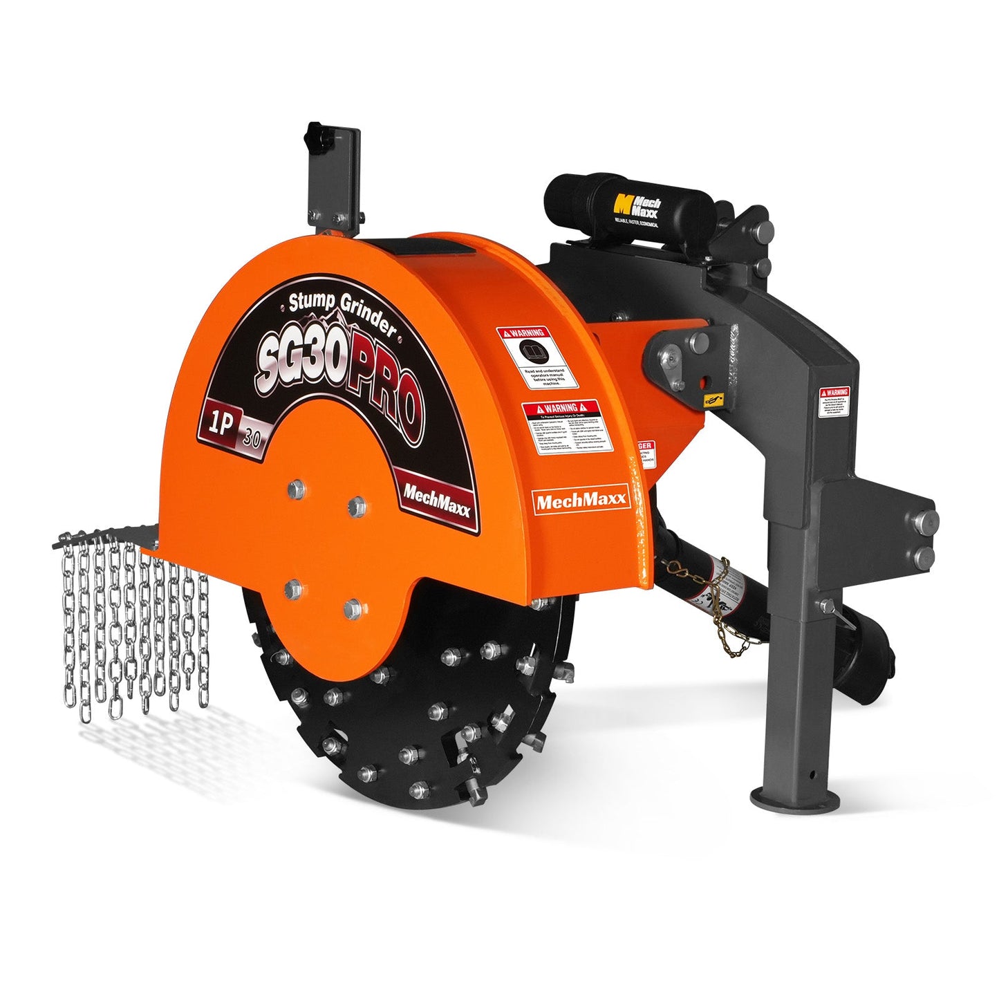 3-Point PTO Stump Grinder, 30 in Flywheel, 40-100HP, with 44 Carbide Teeth (PTO Shaft Included with Slip Clutch), SG30PRO
