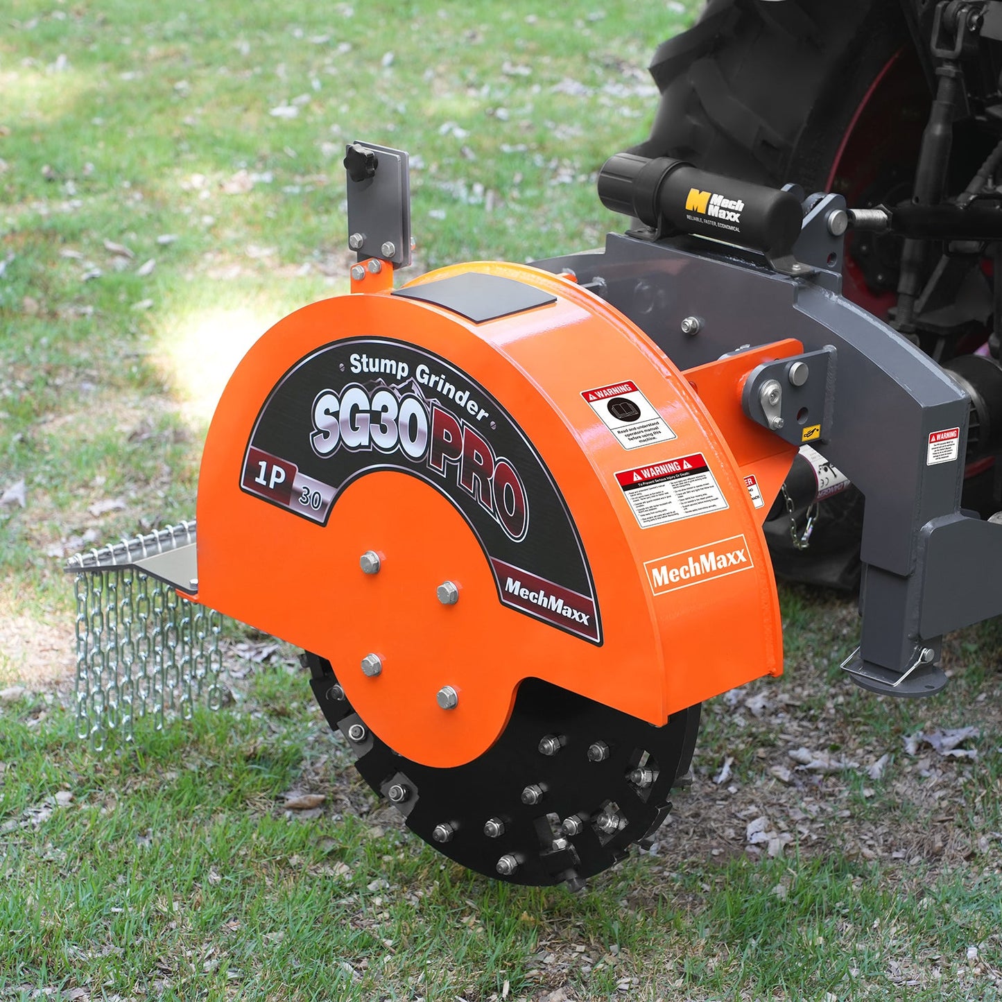 3-Point PTO Stump Grinder, 30 in Flywheel, 40-100HP, with 44 Carbide Teeth (PTO Shaft Included with Slip Clutch), SG30PRO