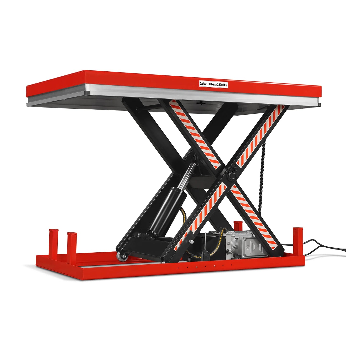 2200lb Capacity Stationary Electric Hydraulic Lift Table , 51.2” x 32.3”Platform, 39.4”Lift Height ,UL Certified Motor, ELT22
