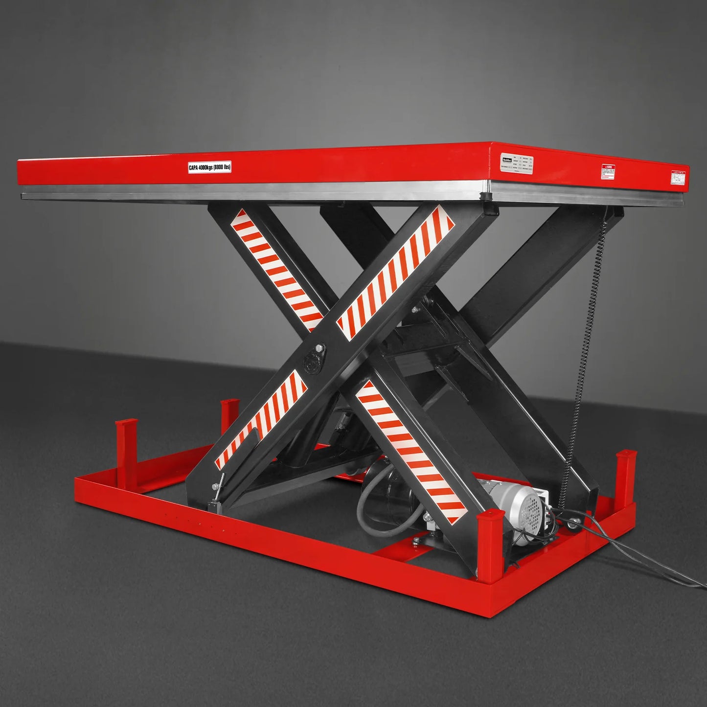 8800lbs Capacity Stationary Hydraulic Lift Table, 66.9” x 47.2” Platform, 43.3” Height, UL Certified Motor, ELT88
