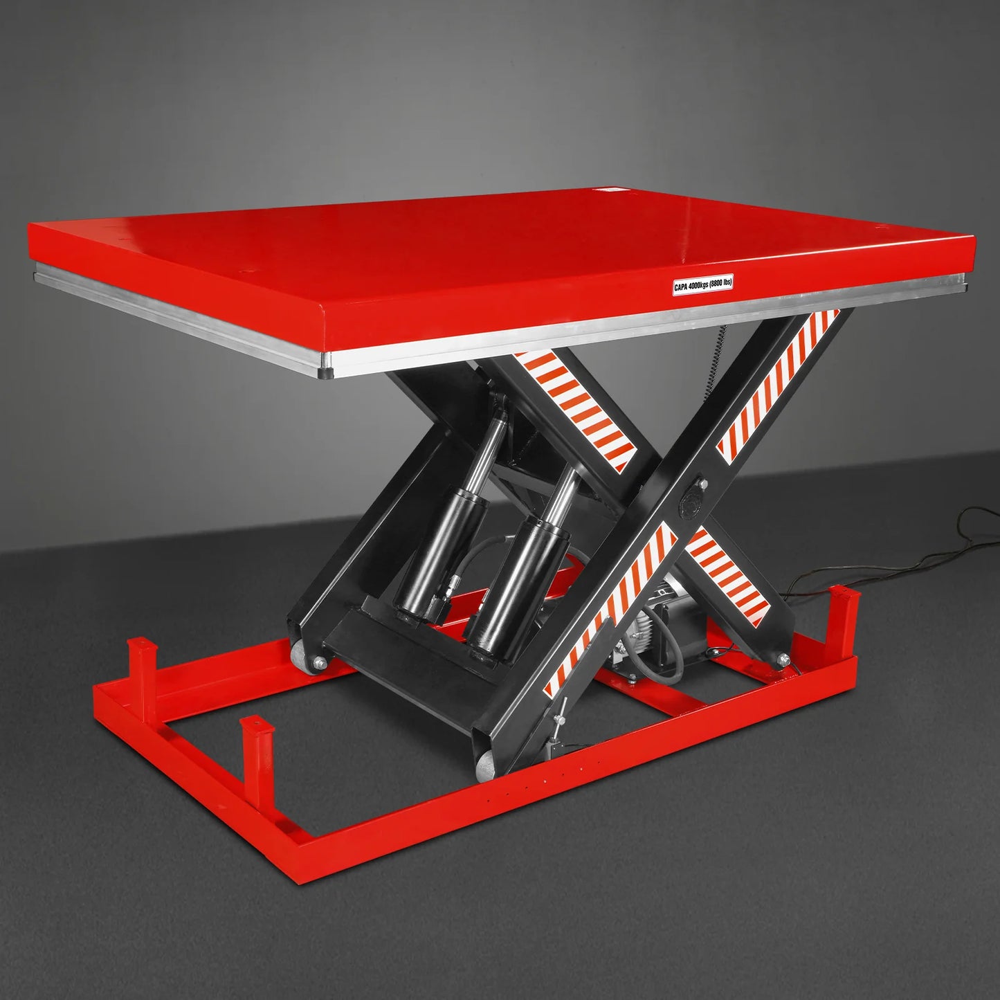 8800lbs Capacity Stationary Hydraulic Lift Table, 66.9” x 47.2” Platform, 43.3” Height, UL Certified Motor, ELT88