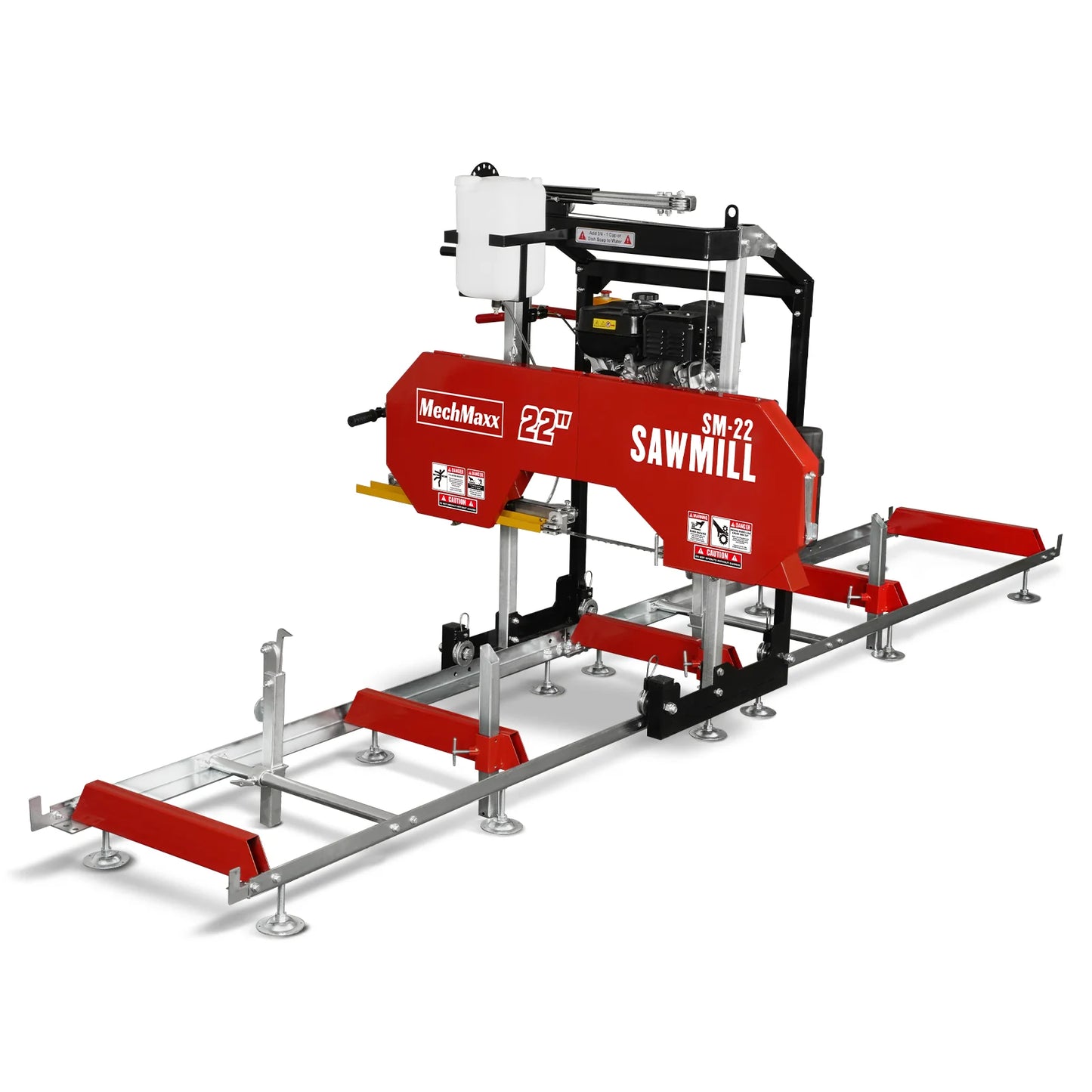 22" Portable Sawmill, KOHLER 9.5hp 277cc Gasoline Engine, 20" Board Width, 13' Track Length , SM-22