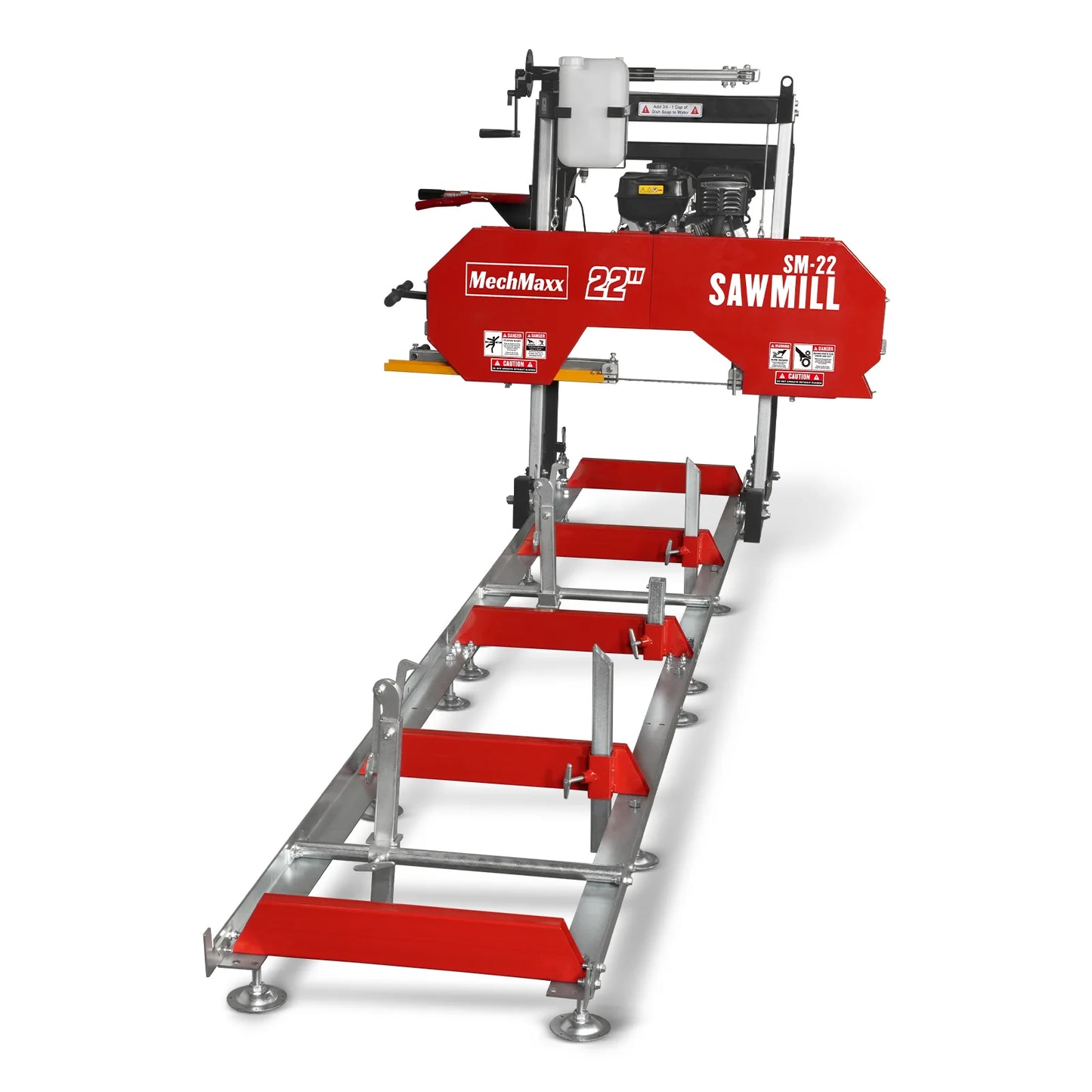 22" Portable Sawmill, KOHLER 9.5hp 277cc Gasoline Engine, 20" Board Width, 13' Track Length , SM-22