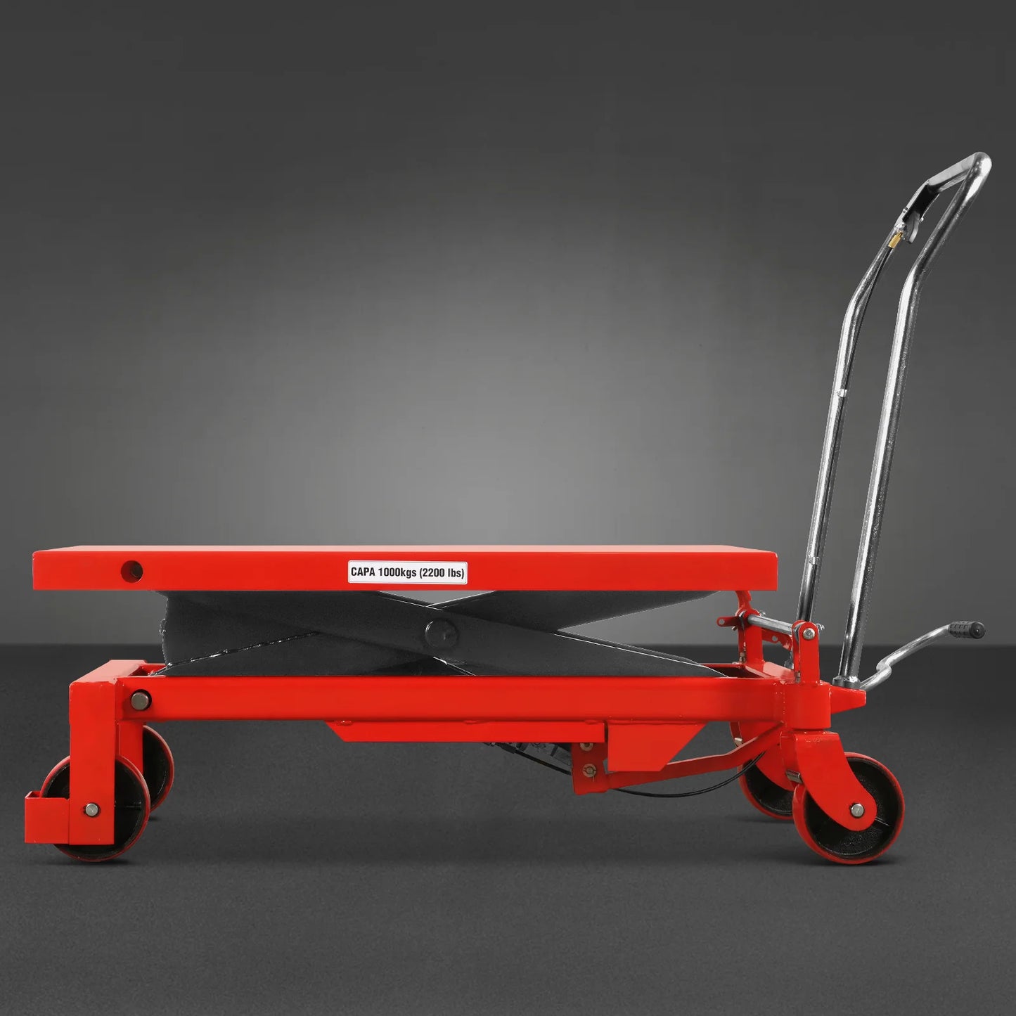 Mobile Scissor Lift Table Cart 2200lbs Capacity, Platform Size, 39.4” x 20.2”, Height 39.4” , TF22