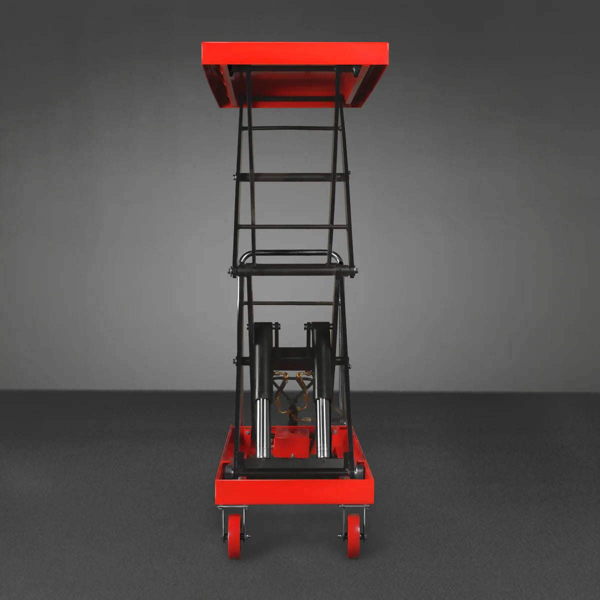 Mobile Double Scissor Lift Table Cart 2200lbs Capacity, Platform Size, 47.2” x 24”, Height 66.9” , TFD22