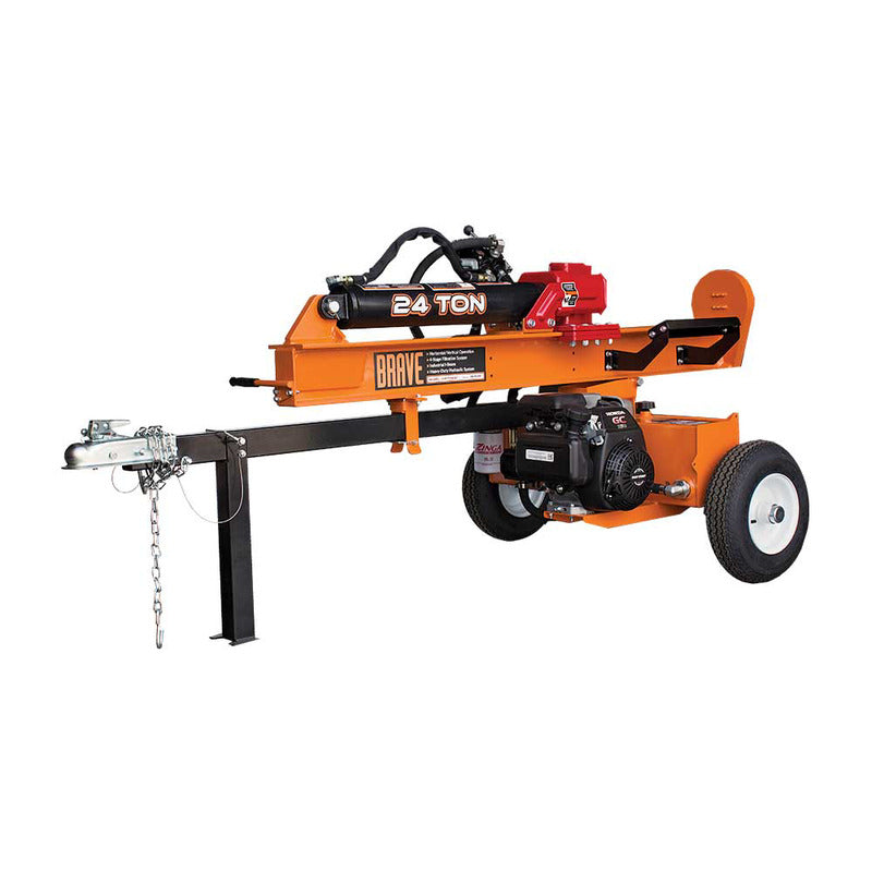 Brave Horizontal / Vertical Tow-Behind Log Splitter Series | 24-Ton, 30-Ton ,37-Ton | Honda Engines