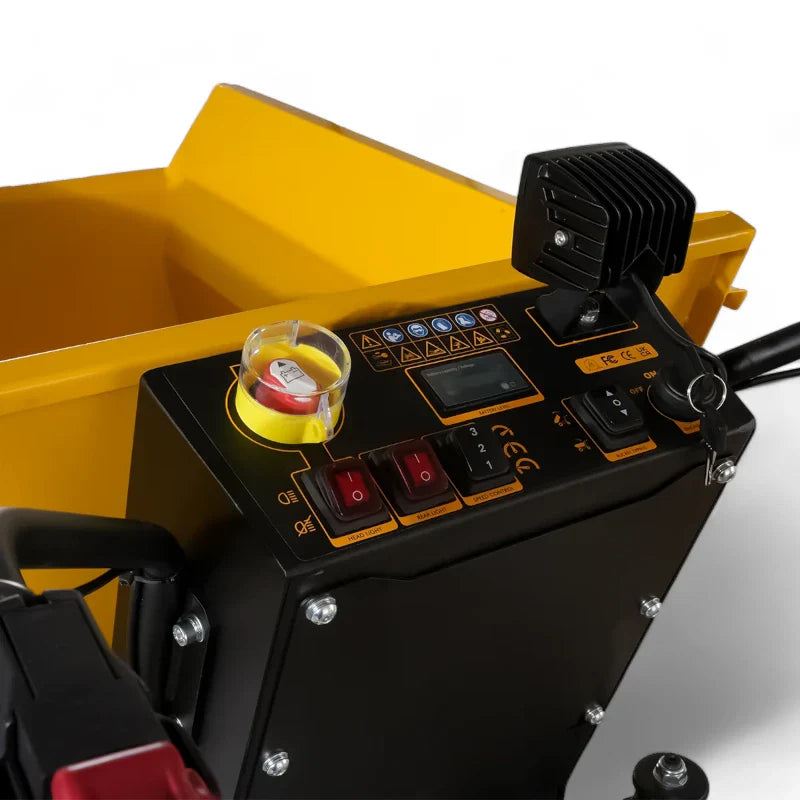 MechMaxx 1100 lb Capacity Battery Powered Hydraulic Tipping Dump Cart EH50