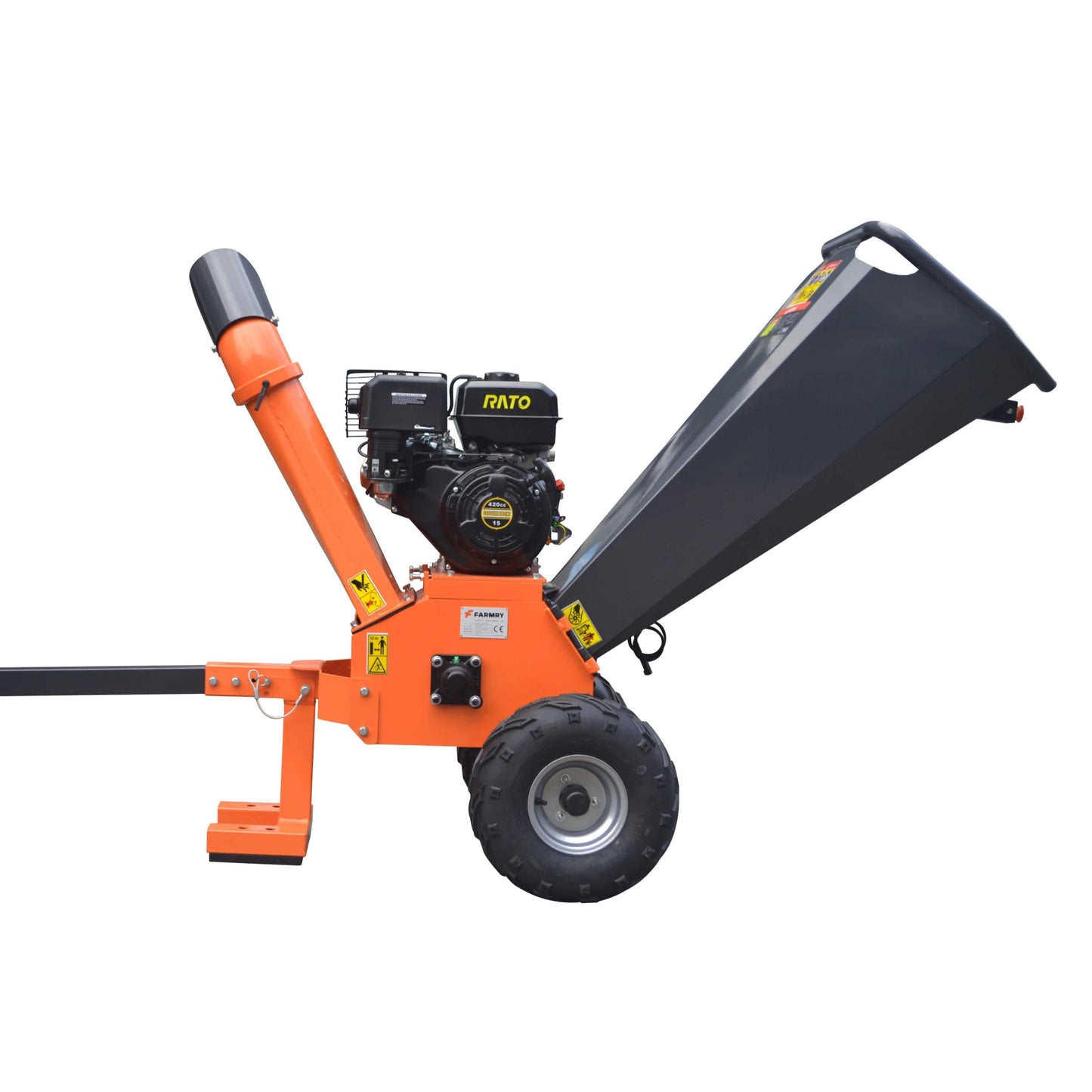 5” Gasoline Wood Chipper, 15HP Belt-Driven, Drum Style, 2 Inch Towable Trailer,GS15U