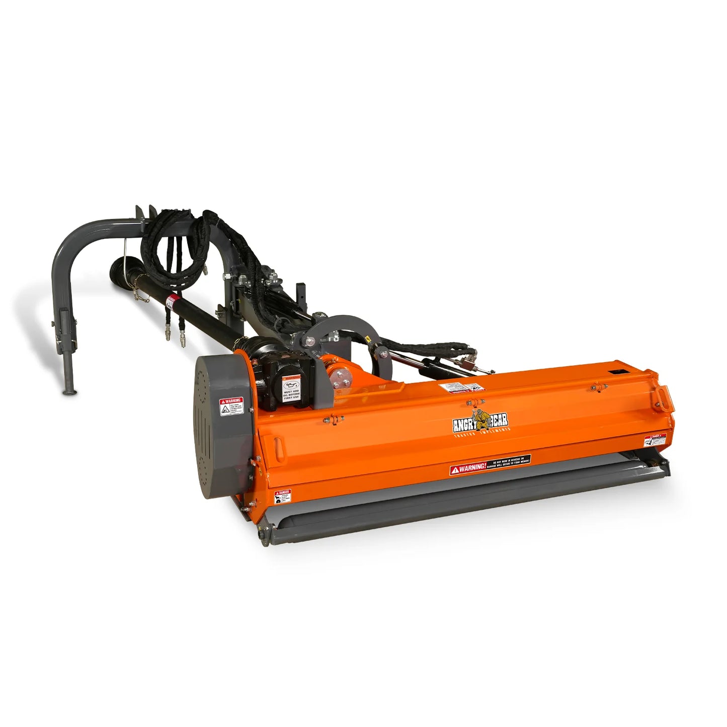 72” Heavy Duty Offset Ditch Bank Flail Mower Italy CMR Gearbox, 90° Tilt, 70-100 HP Tractor, 3-Point Hitch, PTO Driven, VAM72