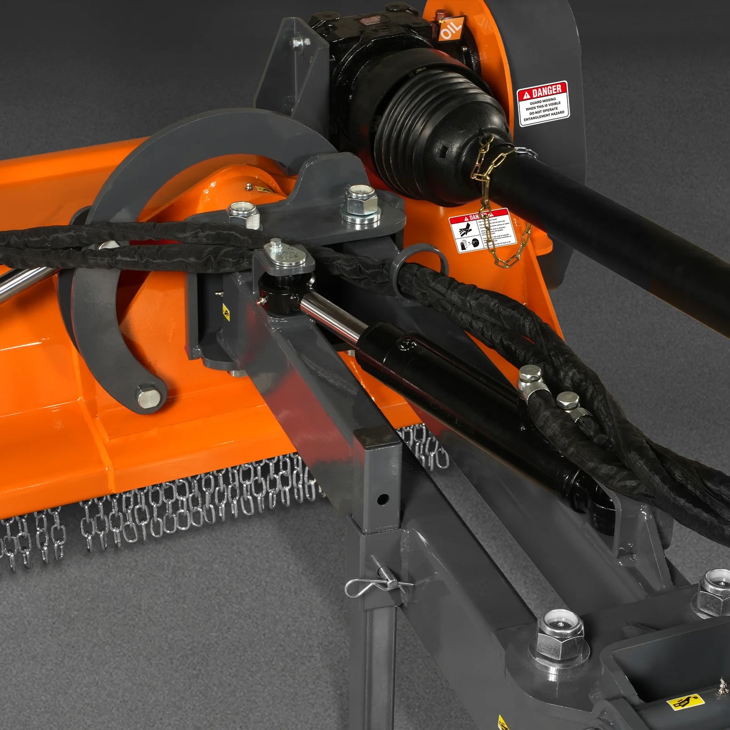 72” Heavy Duty Offset Ditch Bank Flail Mower Italy CMR Gearbox, 90° Tilt, 70-100 HP Tractor, 3-Point Hitch, PTO Driven, VAM72