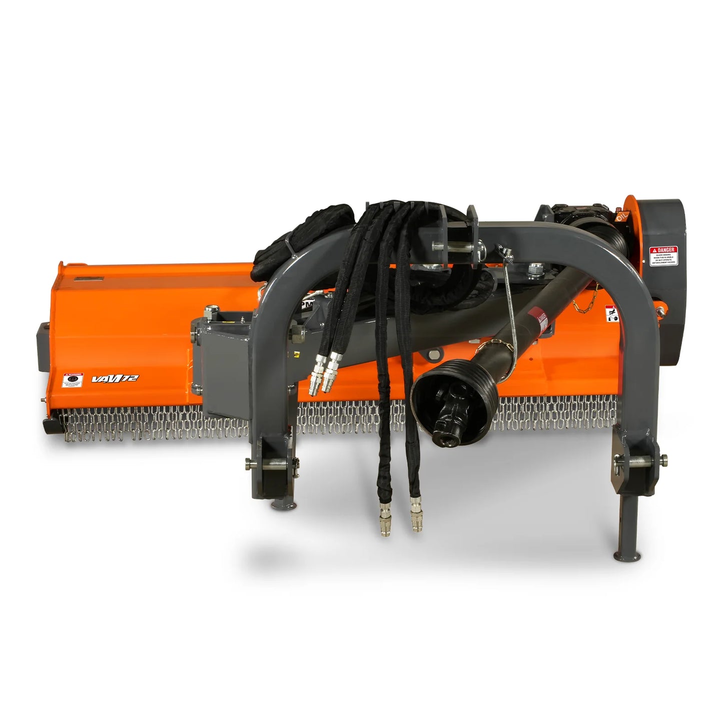 72” Heavy Duty Offset Ditch Bank Flail Mower Italy CMR Gearbox, 90° Tilt, 70-100 HP Tractor, 3-Point Hitch, PTO Driven, VAM72