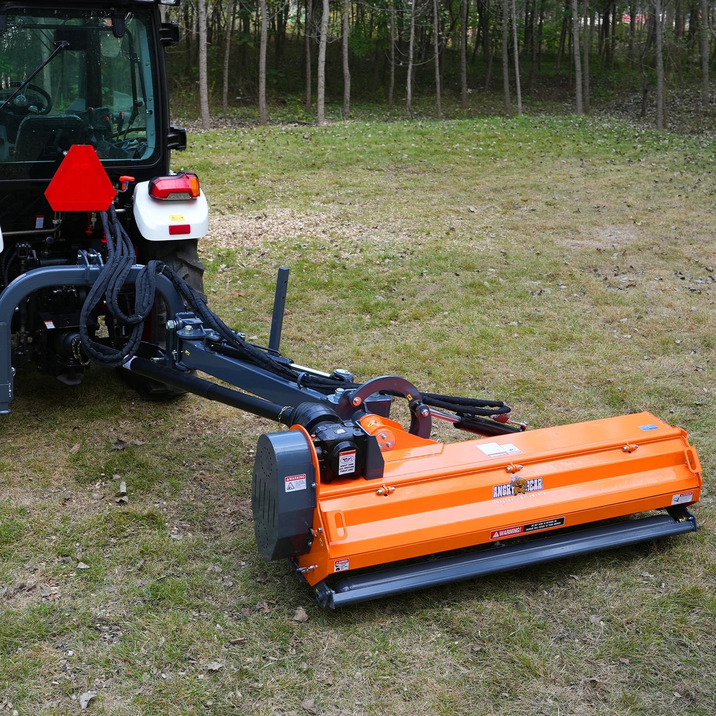 72” Heavy Duty Offset Ditch Bank Flail Mower Italy CMR Gearbox, 90° Tilt, 70-100 HP Tractor, 3-Point Hitch, PTO Driven, VAM72