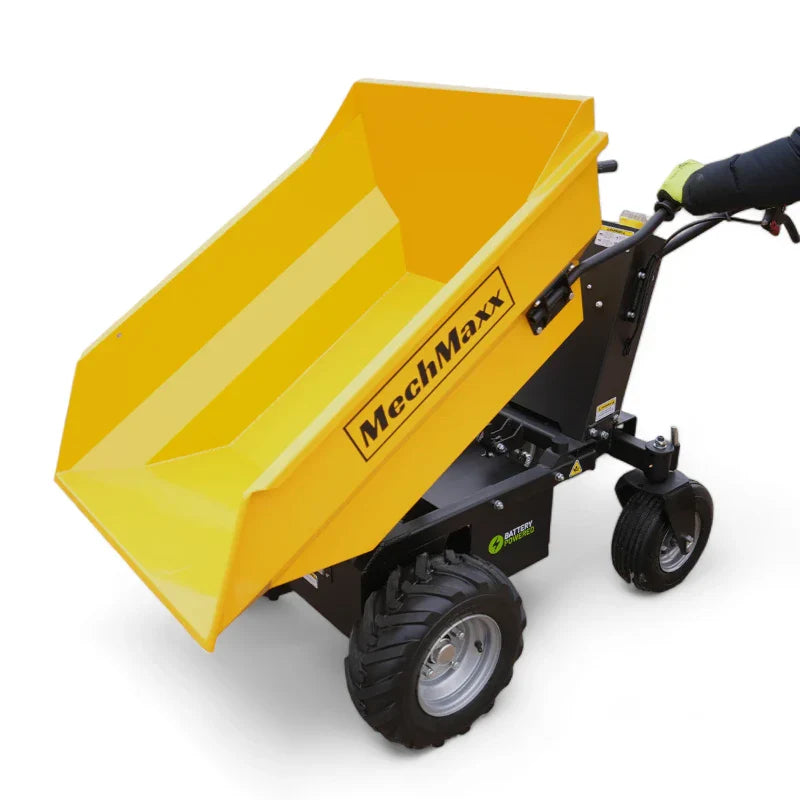 MechMaxx 1100Lbs Capacity Battery Powered Barrow Electric Mini Dumper E50