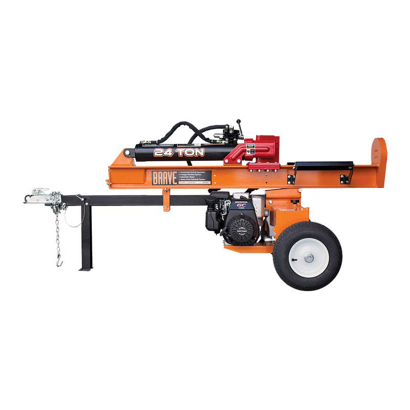 Brave Horizontal / Vertical Tow-Behind Log Splitter Series | 24-Ton, 30-Ton ,37-Ton | Honda Engines
