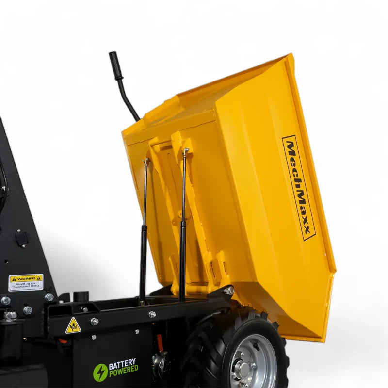 MechMaxx 1100Lbs Capacity Battery Powered Barrow Electric Mini Dumper E50