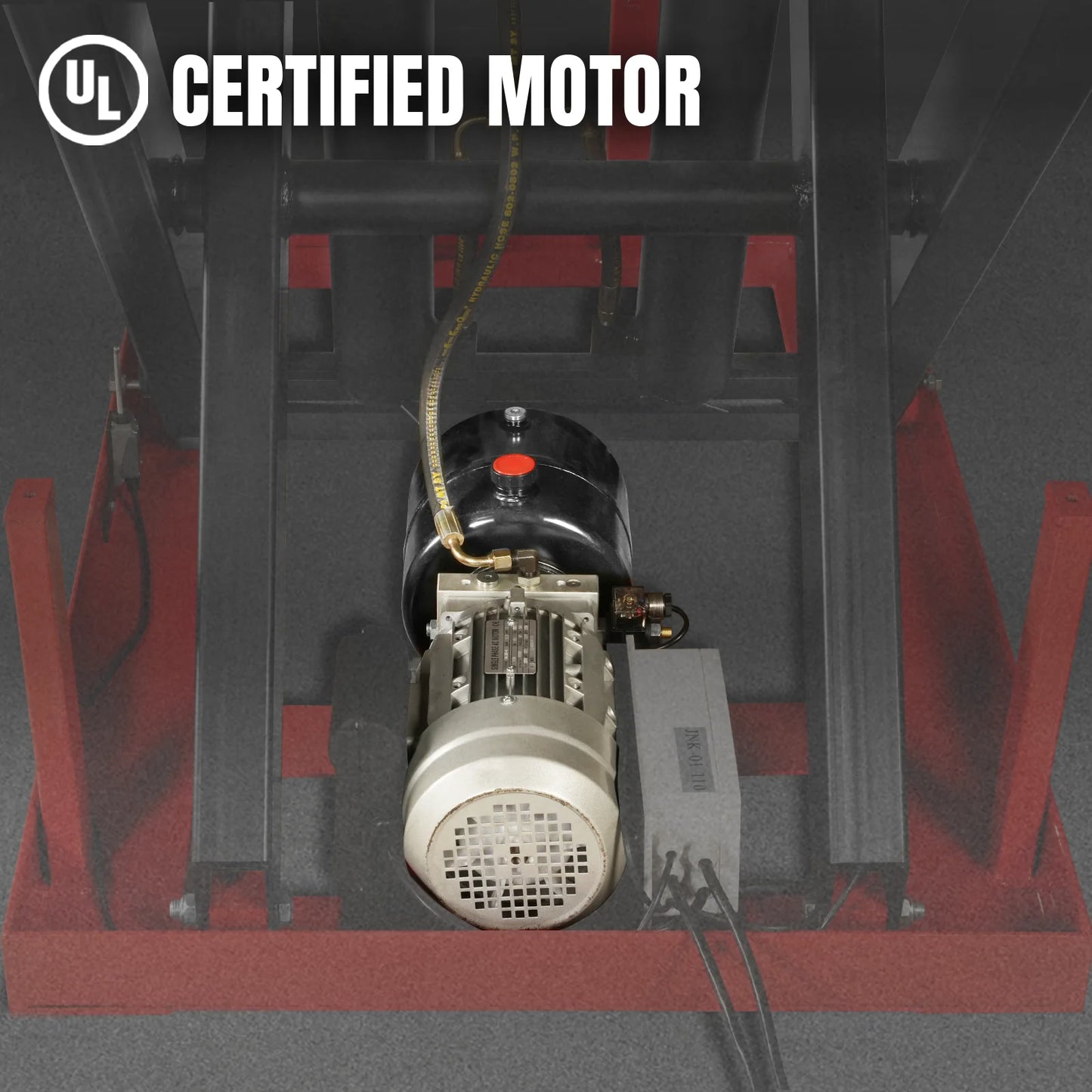 2200 lbs Capacity Stationary Powered Hydraulic Double Scissor Lift Table,86.6" x 51.2" Platform,94.5" Lift Height, UL Certified Moto, ELTD22L