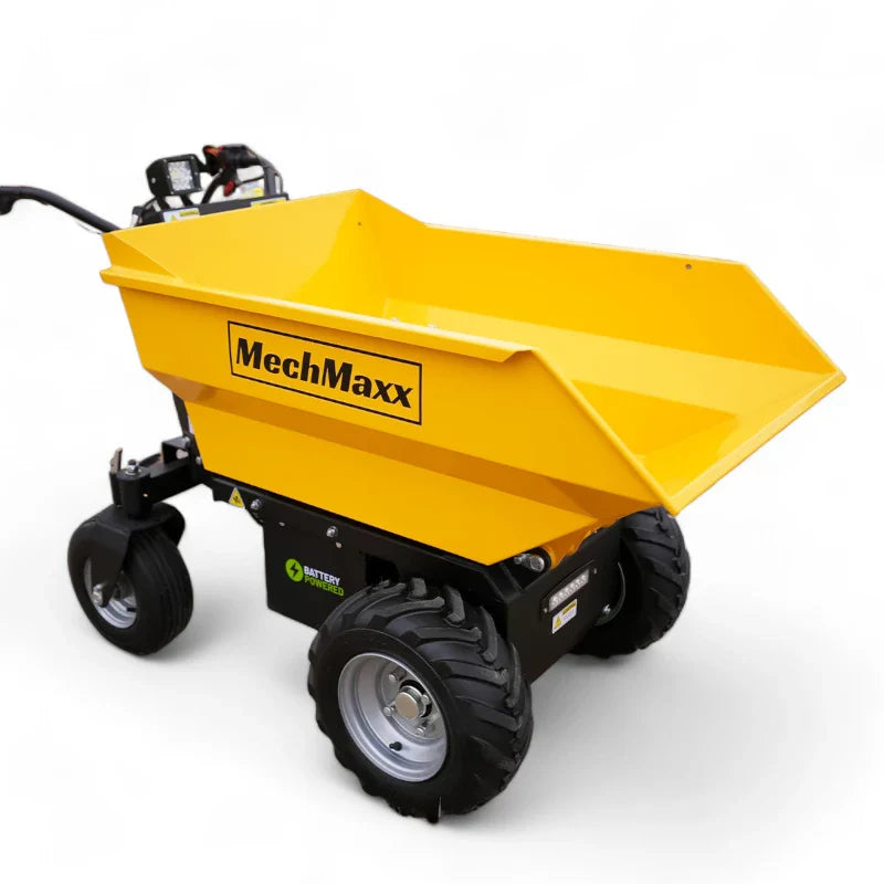 MechMaxx 1100Lbs Capacity Battery Powered Barrow Electric Mini Dumper E50
