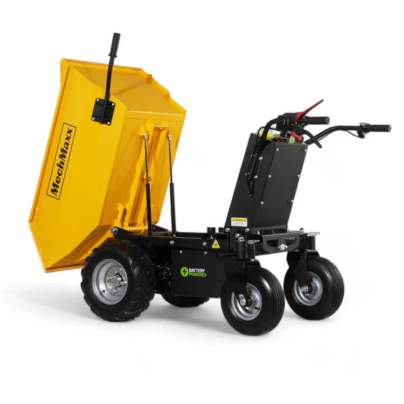 MechMaxx 1100Lbs Capacity Battery Powered Barrow Electric Mini Dumper E50