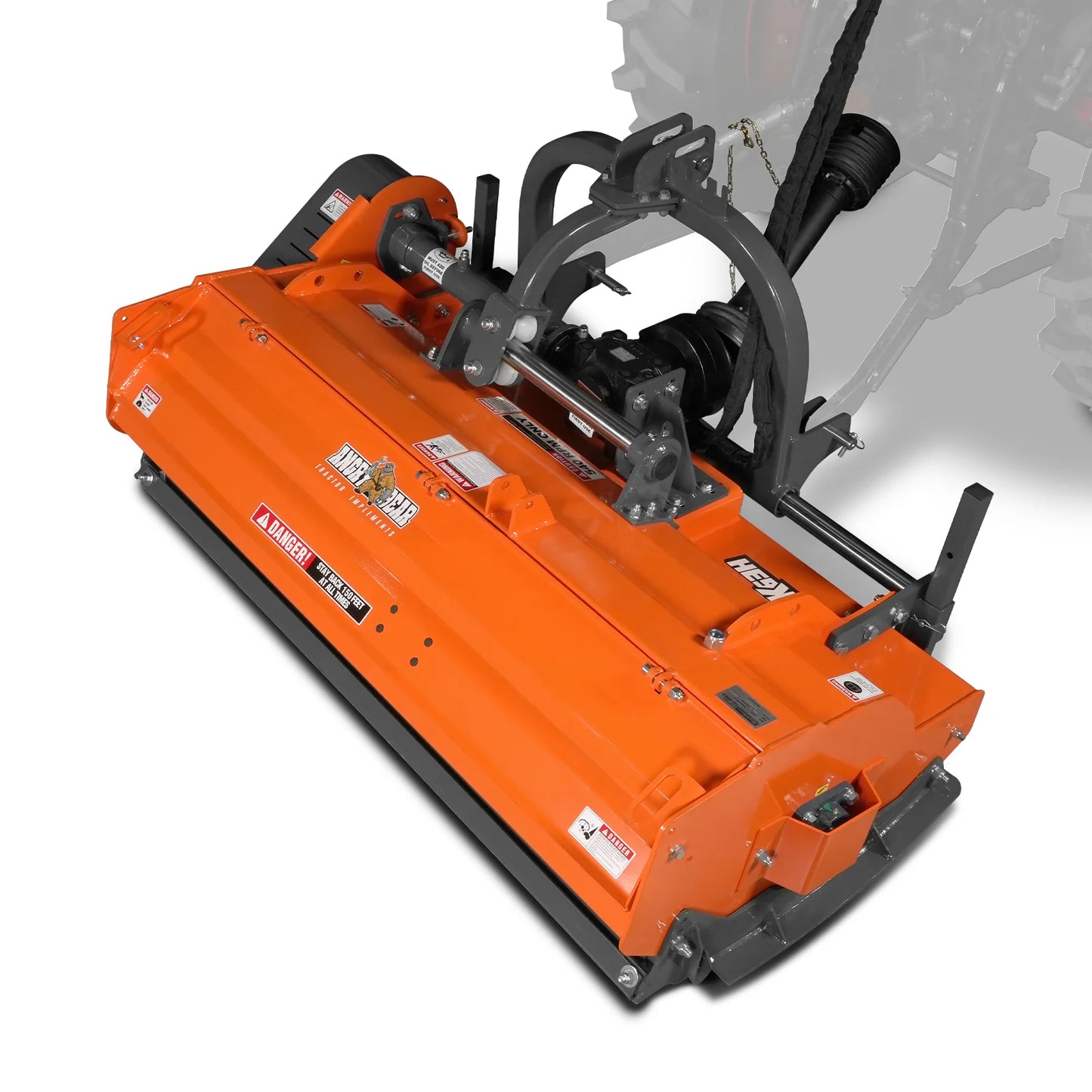 63" Heavy Duty PTO Flail Mower with Hydraulic Side Shift 3 Point 50-75 hp, KDK63H