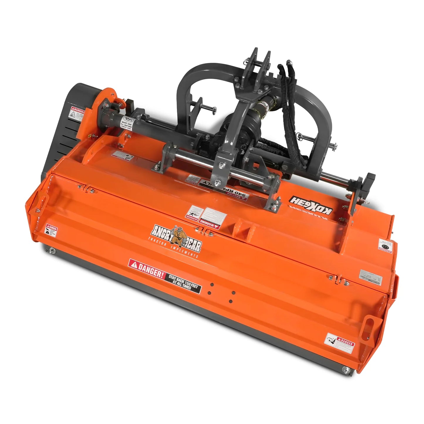 63" Heavy Duty PTO Flail Mower with Hydraulic Side Shift 3 Point 50-75 hp, KDK63H