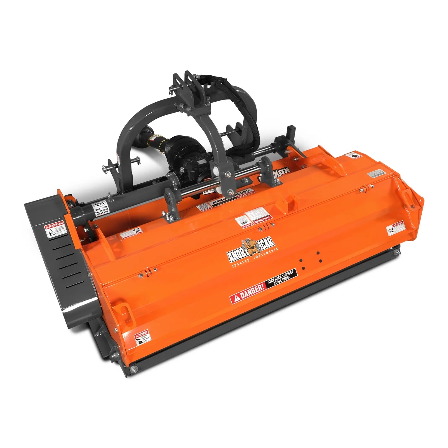 63" Heavy Duty PTO Flail Mower with Hydraulic Side Shift 3 Point 50-75 hp, KDK63H