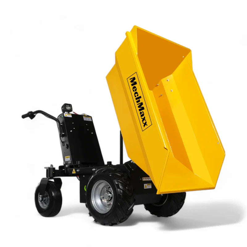 MechMaxx 1100Lbs Capacity Battery Powered Barrow Electric Mini Dumper E50
