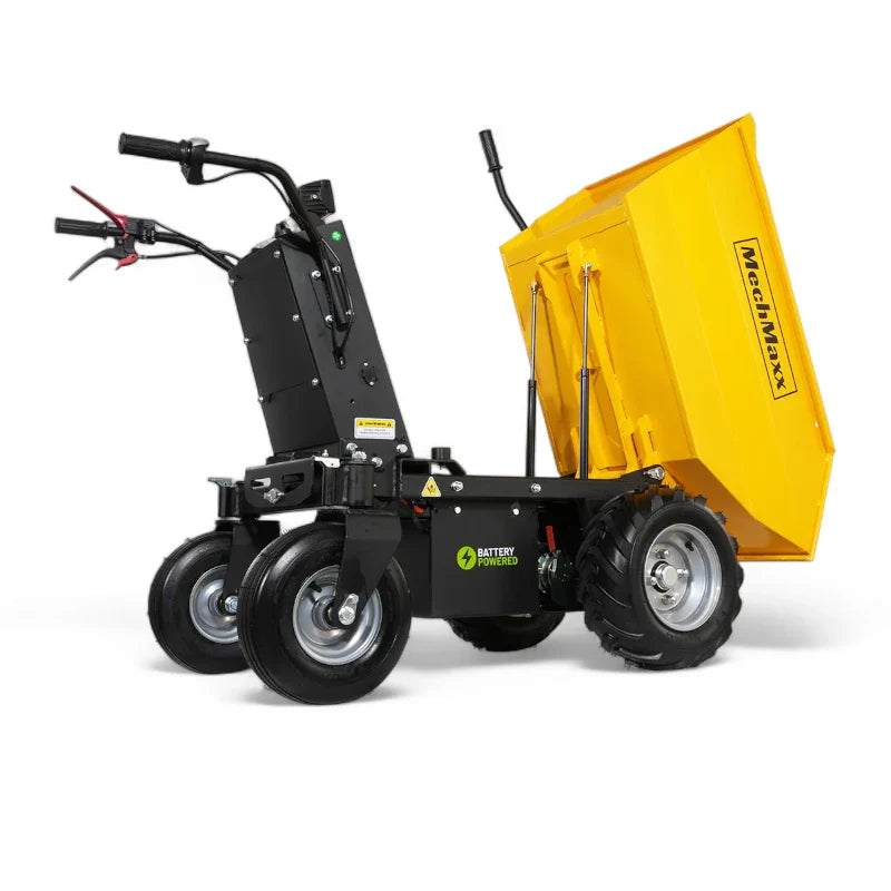 MechMaxx 1100Lbs Capacity Battery Powered Barrow Electric Mini Dumper E50