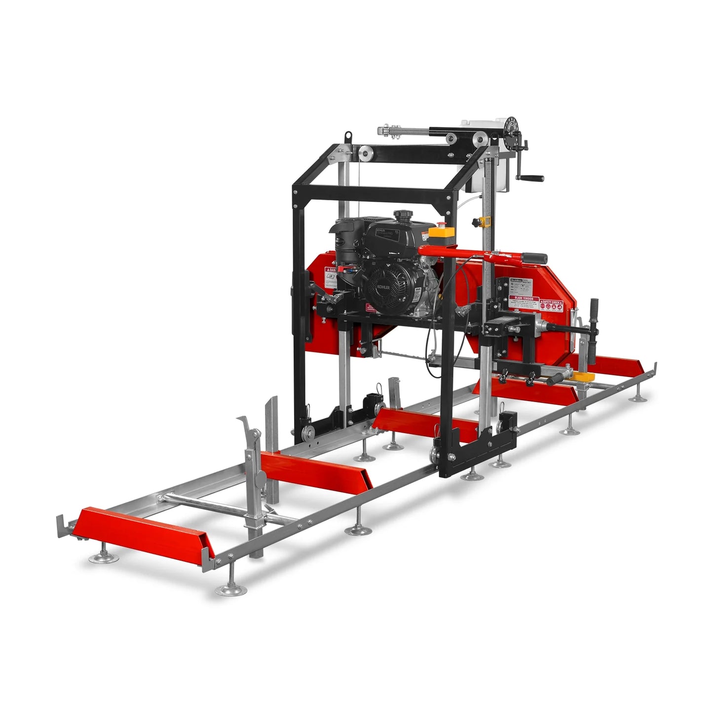 22" Portable Sawmill, KOHLER 9.5hp 277cc Gasoline Engine, 20" Board Width, 13' Track Length , SM-22