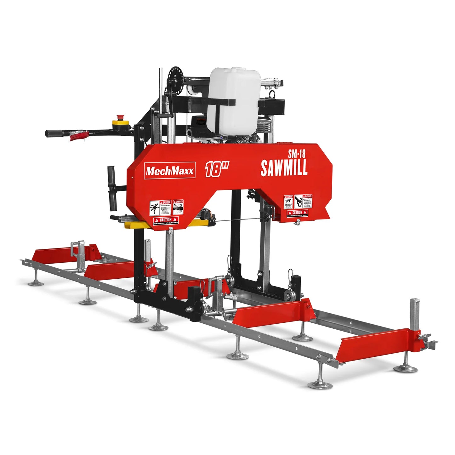 18" Portable Sawmill, 212cc 7HP Gasoline Engine, 15" Board  Width, 10' Track Length , SM-18