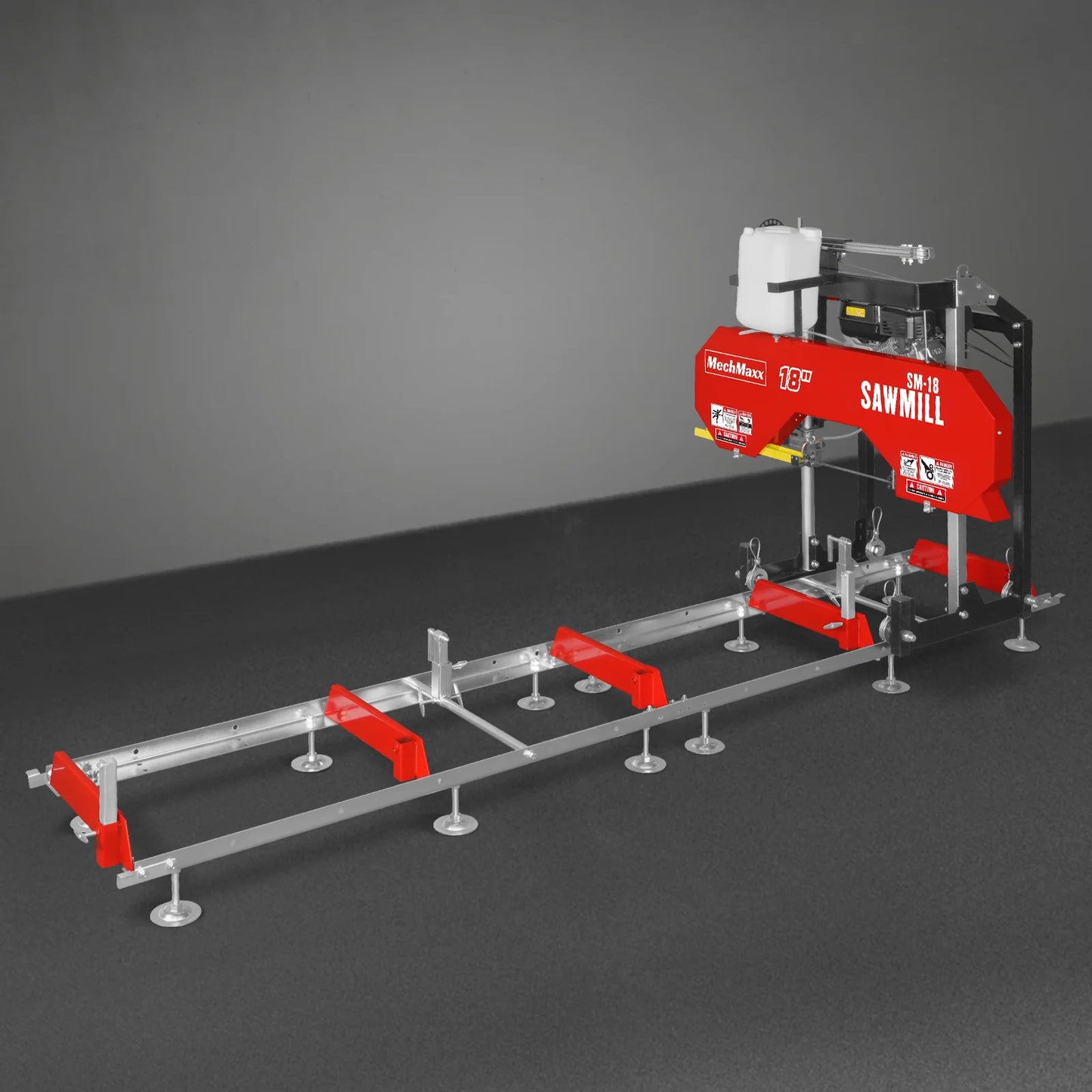 18" Portable Sawmill, 212cc 7HP Gasoline Engine, 15" Board  Width, 10' Track Length , SM-18