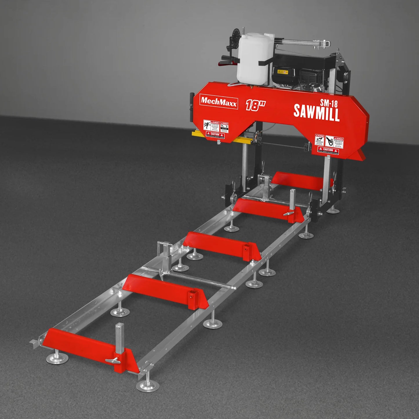 18" Portable Sawmill, 212cc 7HP Gasoline Engine, 15" Board  Width, 10' Track Length , SM-18