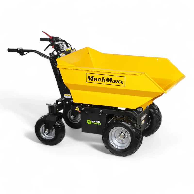 MechMaxx 1100Lbs Capacity Battery Powered Barrow Electric Mini Dumper E50
