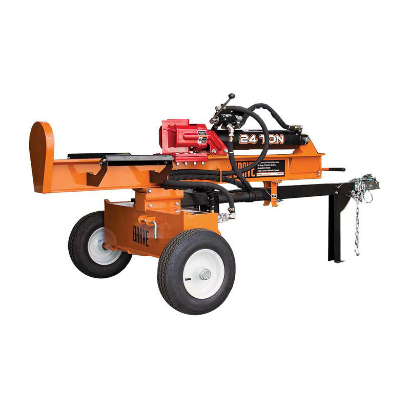 Brave Horizontal / Vertical Tow-Behind Log Splitter Series | 24-Ton, 30-Ton ,37-Ton | Honda Engines