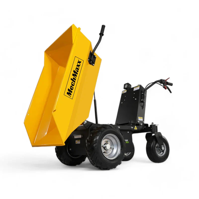 MechMaxx 1100Lbs Capacity Battery Powered Barrow Electric Mini Dumper E50